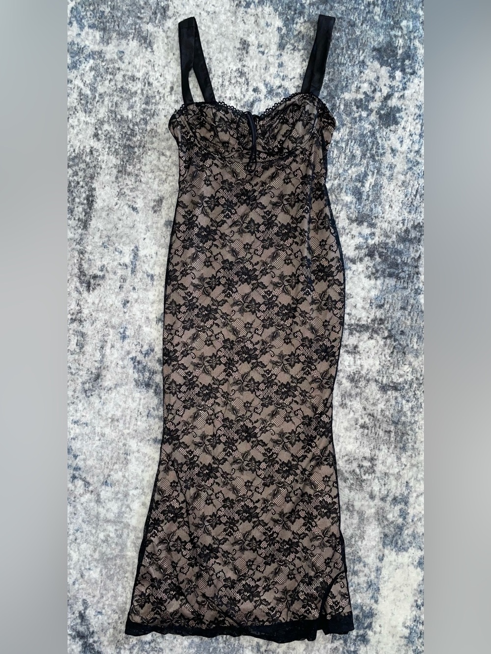 SHEIN black lace maxi dress size petite small